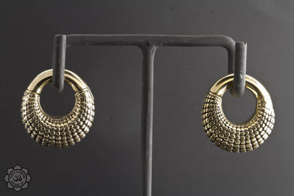 Brass Armadillo Circle Clickers by Peoples Jewelry