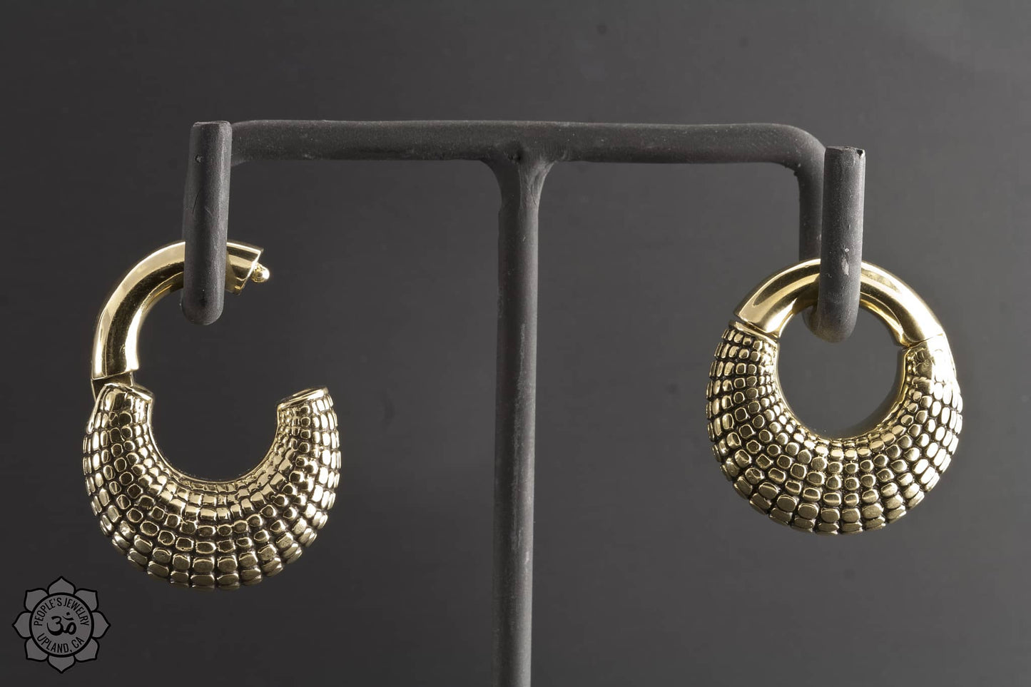 Brass Armadillo Circle Clickers by Peoples Jewelry