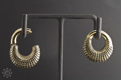 Brass Armadillo Circle Clickers by Peoples Jewelry