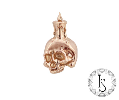 18k Gold Skull Candle End - Industrial Strength