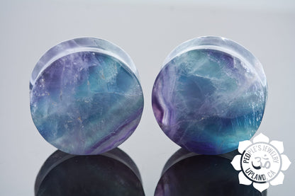 Fluorite Double Flare Plugs by Peoples Jewelry