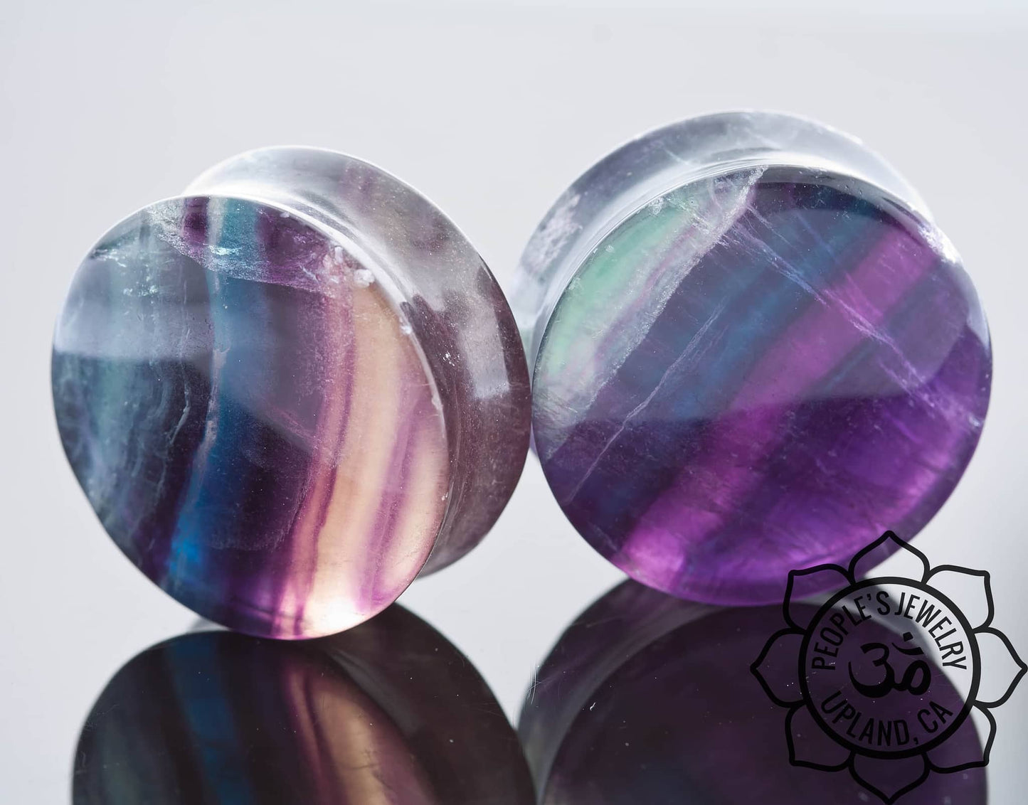 Fluorite Double Flare Plugs by Peoples Jewelry