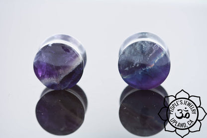 Fluorite Double Flare Plugs by Peoples Jewelry