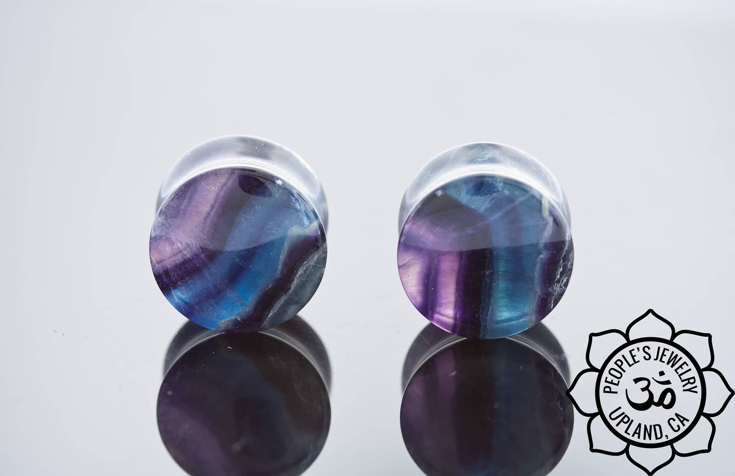 Fluorite Double Flare Plugs by Peoples Jewelry