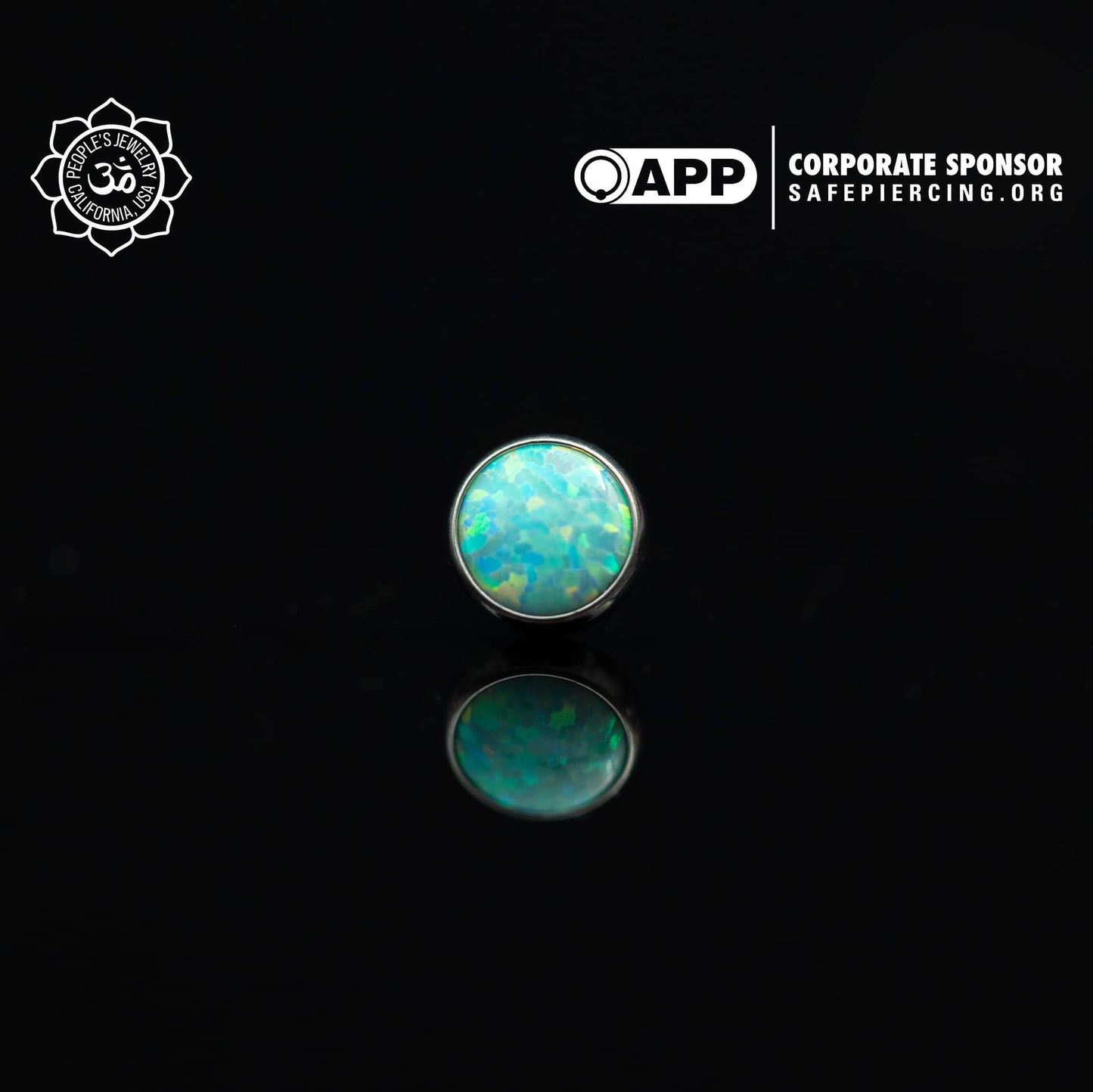 Threadless Opal Cabochon Ends by Peoples Jewelry