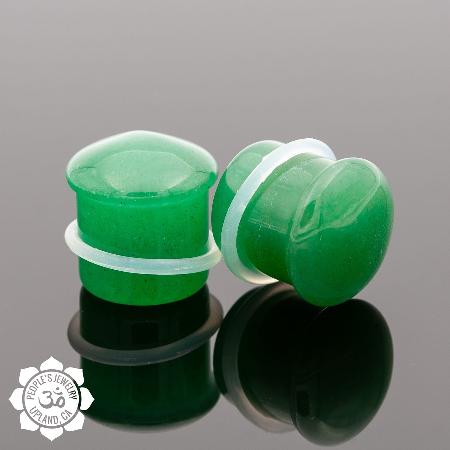 Single Flare Aventurine Plugs by Peoples Jewelry