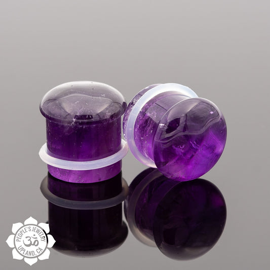 Single Flare Amethyst Plugs by Peoples Jewelry