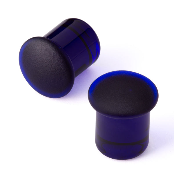 Gorilla Glass Matte Simple Plugs (Cobalt 1/2)