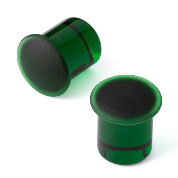 Gorilla Glass Matte Simple Plugs (Emerald 1/2)