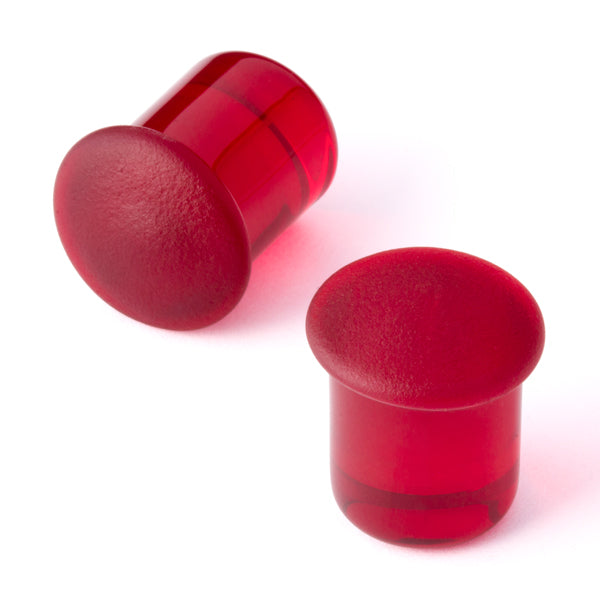 Gorilla Glass Matte Simple Plugs (Ruby 1/2)