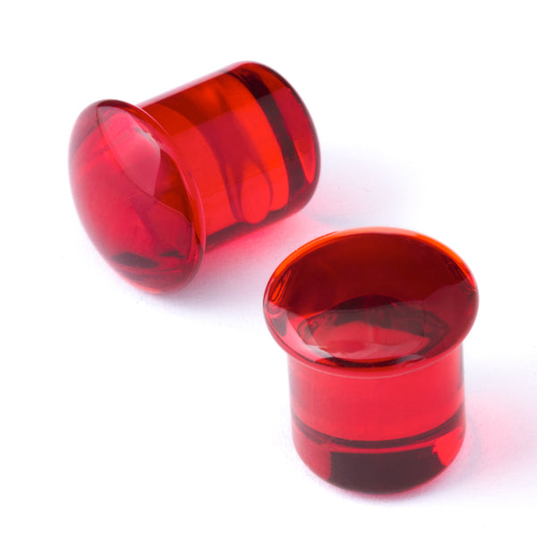 Gorilla Glass Simple Single Flare Plugs (Stretching Plugs) 0g +