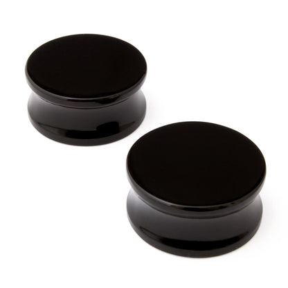 Gorilla Glass Black Solid Plugs (2)