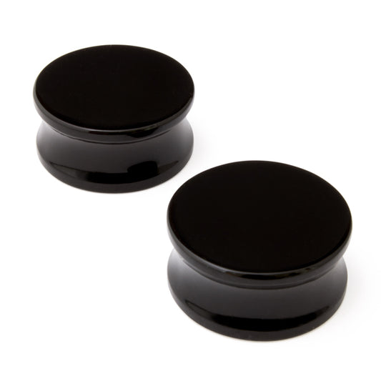 Gorilla Glass Black Solid Plugs