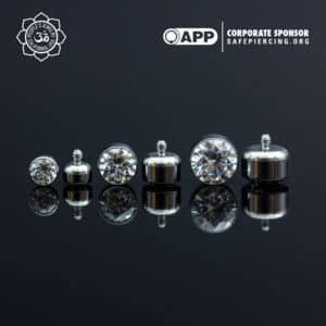 Threaded 5mm Bezel-Set Gems