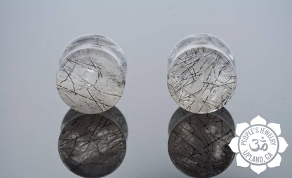 Natural Tourmaline Double Flare Plugs by Peoples Jewelry