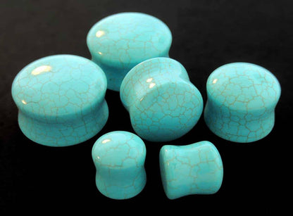 "Turquoise" Magnesite Stone Plugs by Diablo Organics