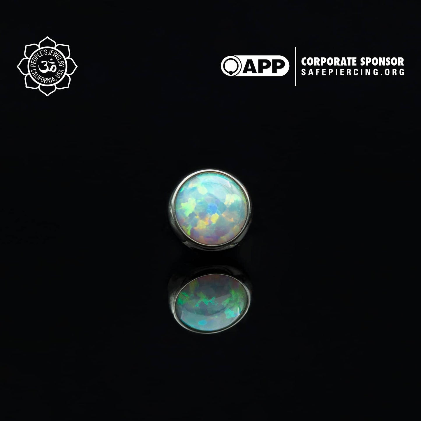 Threadless Opal Cabochon Ends by Peoples Jewelry