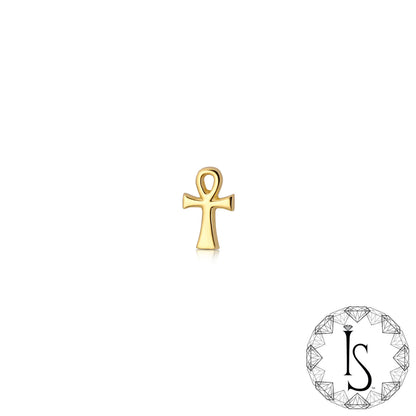 Threadless 18k Gold Ankh End - Industrial Strength