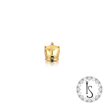 Threadless 18k Yellow Gold Crown End #2 - Industrial Strength