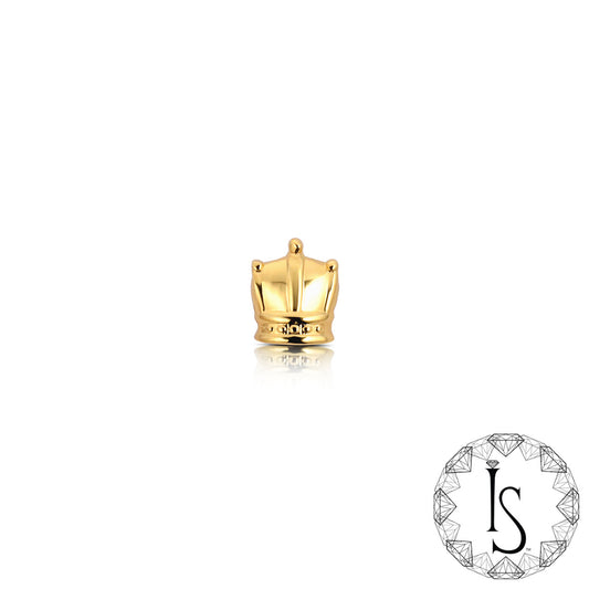 Threadless 18k Yellow Gold Crown End #2 - Industrial Strength