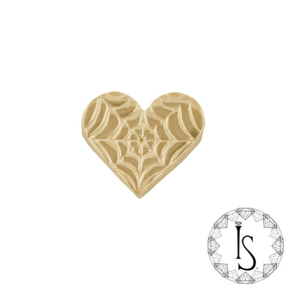 18k Gold Spider Web Heart End - Industrial Strength