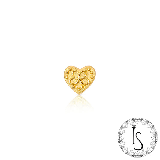 Threadless 18k Gold Large Cosmic Heart End - Industrial Strength