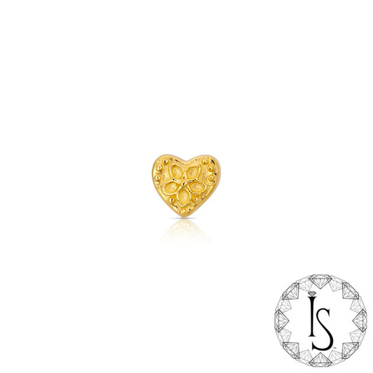 Threadless 18k Gold Small Cosmic Heart End - Industrial Strength