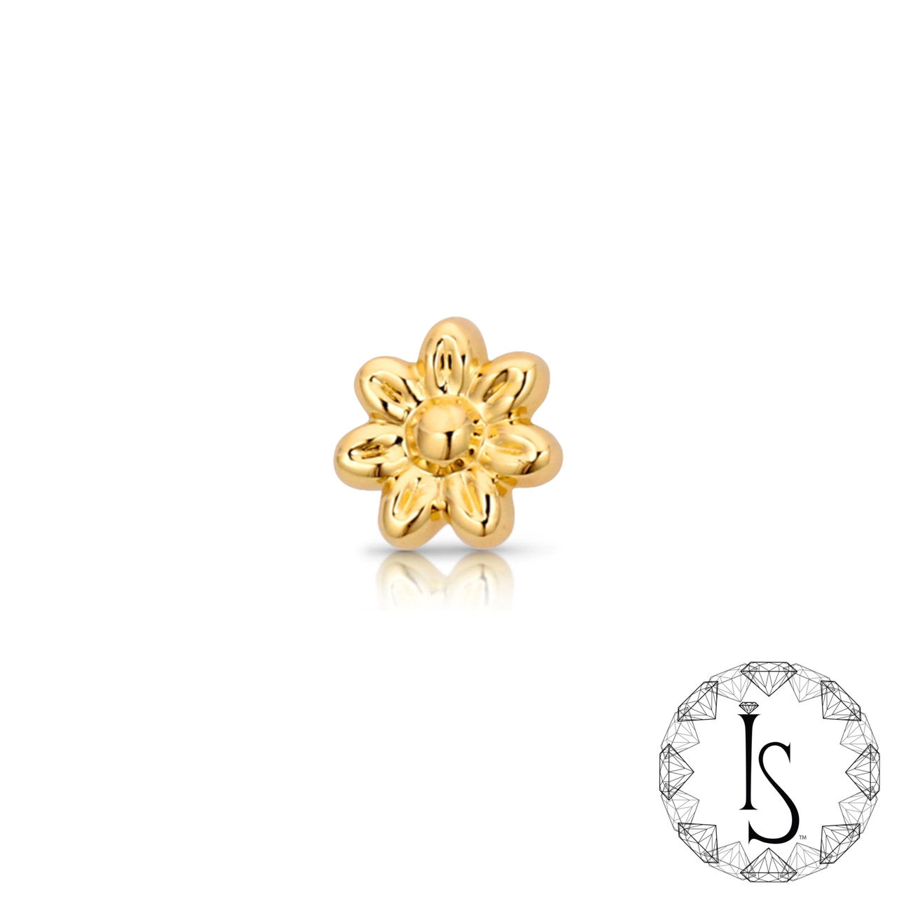 18k Gold 3mm Flower End - Industrial Strength