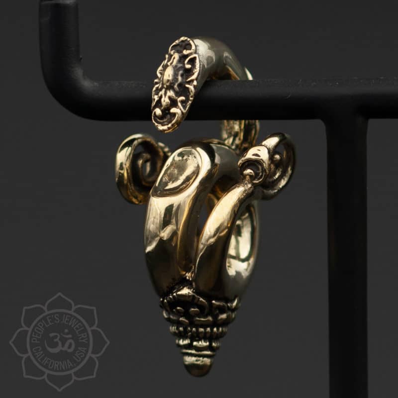 Brass Borneo Swans by Peoples Jewelry