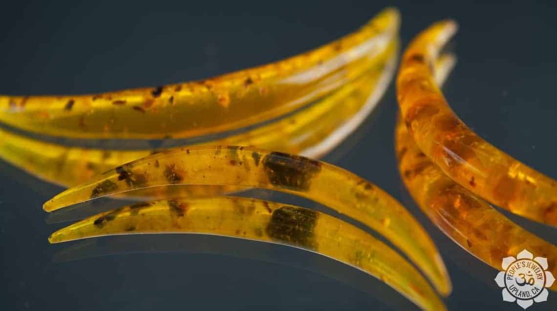 Reconstituted Amber Curved Tusks