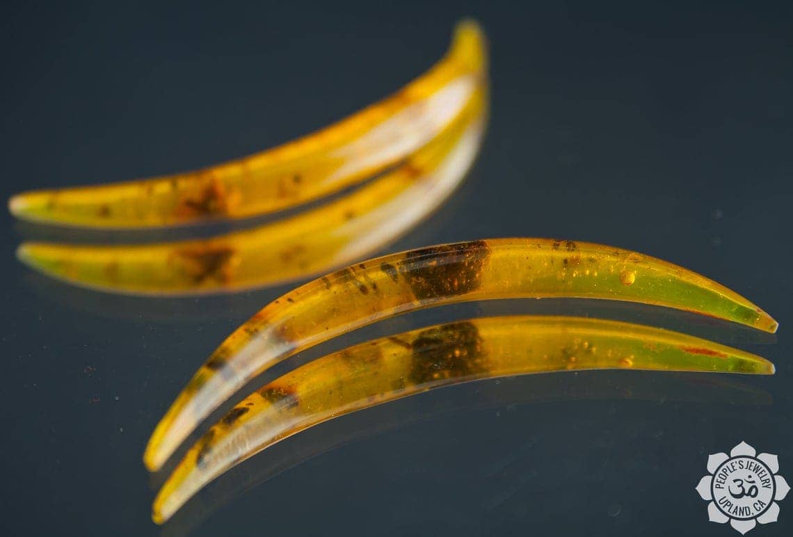 Reconstituted Amber Curved Tusks