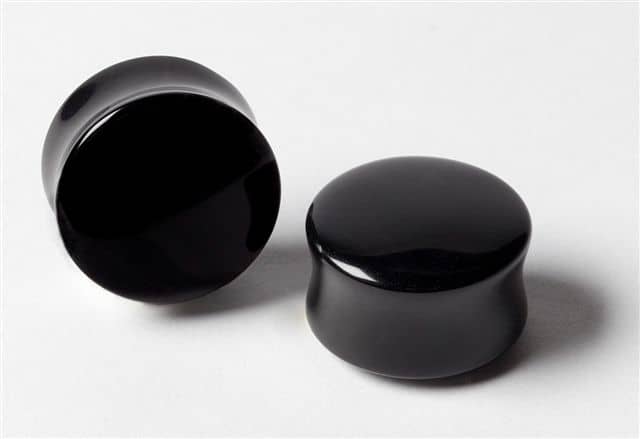 Black Onyx Double Round Plugs