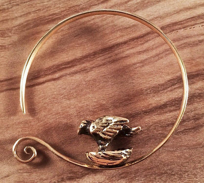 Bird in a Nest Hoops by Quetzalli Jewelry