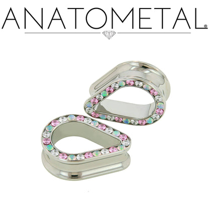 Gemmed Teardrop Eyelets by Anatometal