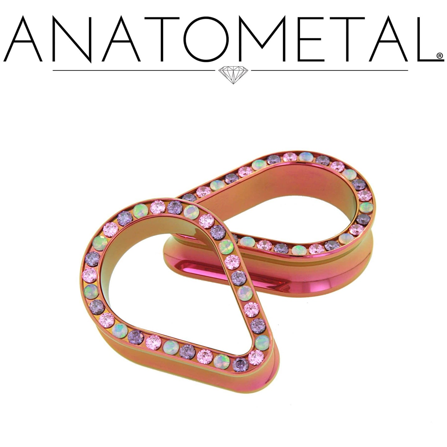 Gemmed Teardrop Eyelets by Anatometal