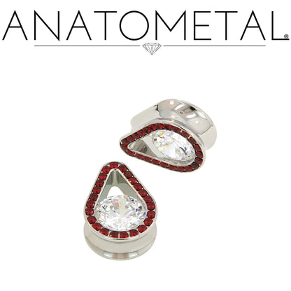 Gemmed Teardrop Eyelets by Anatometal