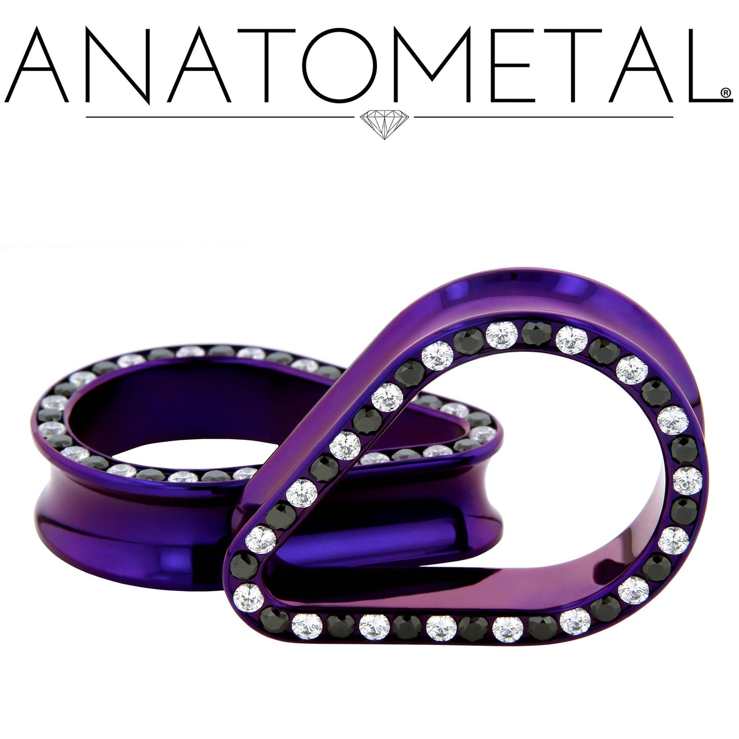 Gemmed Teardrop Eyelets by Anatometal