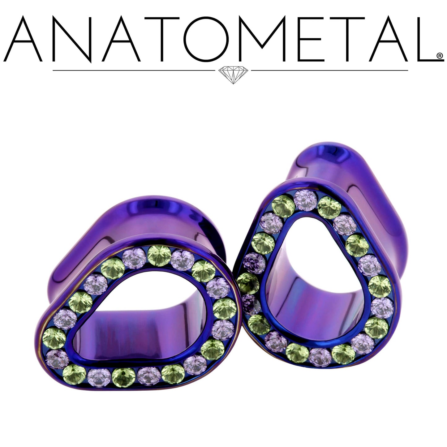 Gemmed Teardrop Eyelets by Anatometal