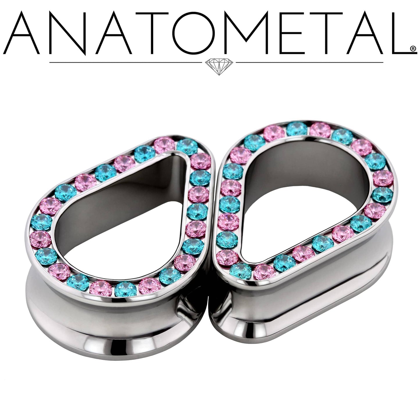 Gemmed Teardrop Eyelets by Anatometal