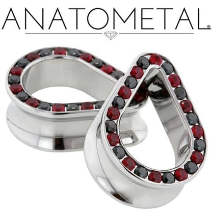 Gemmed Teardrop Eyelets by Anatometal