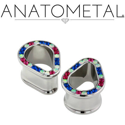 Gemmed Teardrop Eyelets by Anatometal