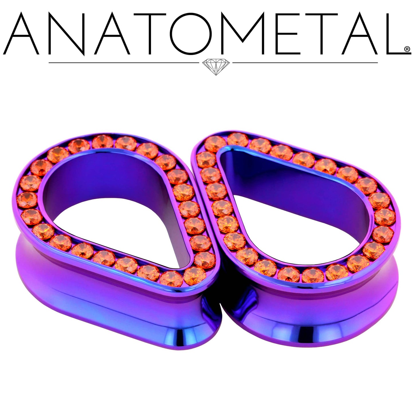 Gemmed Teardrop Eyelets by Anatometal