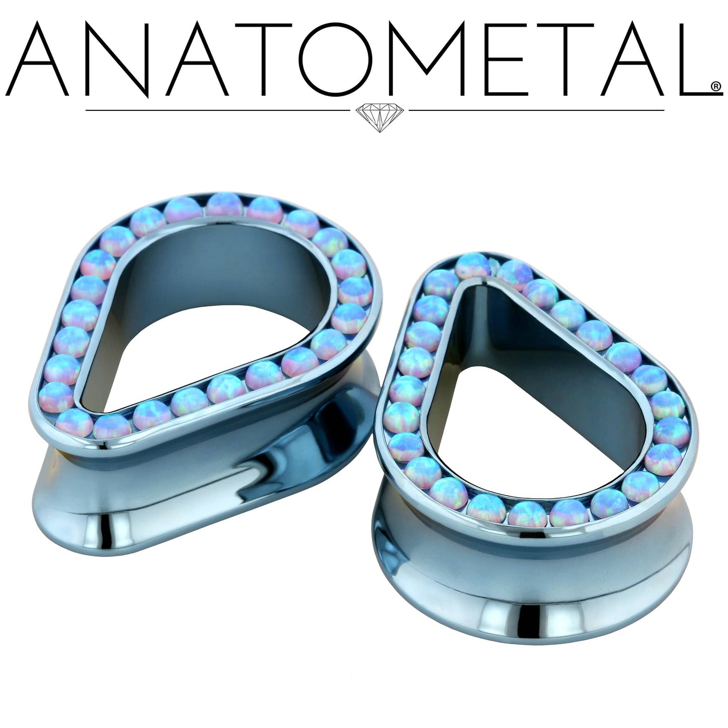 Gemmed Teardrop Eyelets by Anatometal