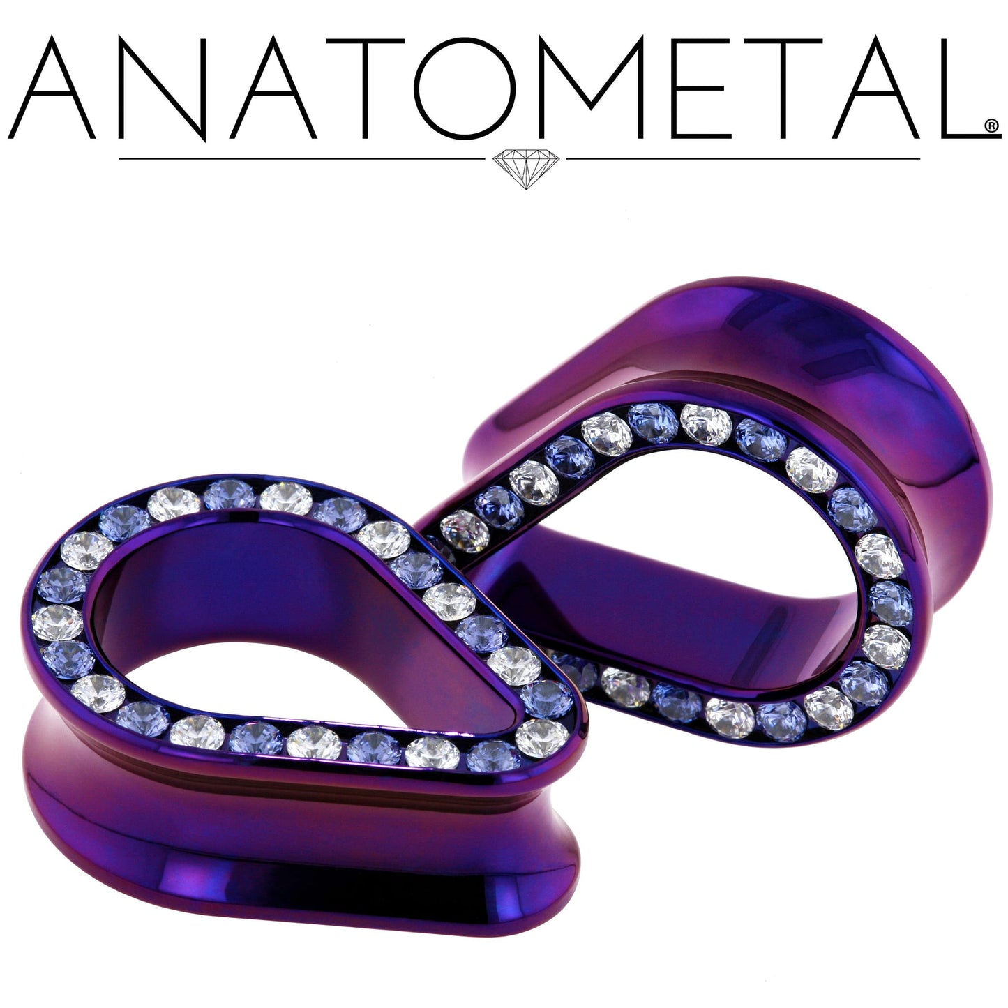 Gemmed Teardrop Eyelets by Anatometal