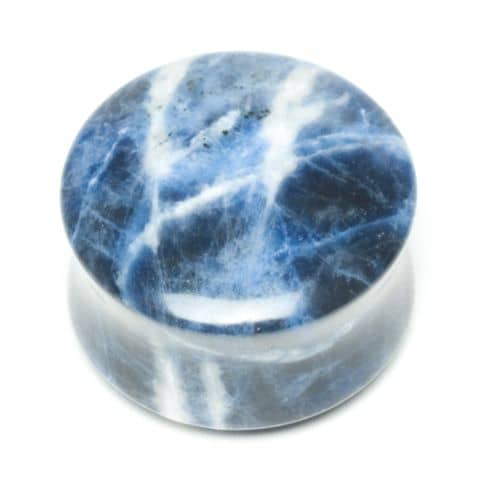 Sodalite Double Round Plugs