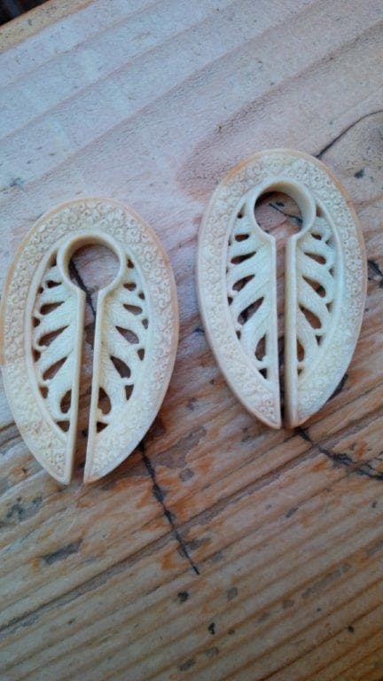 Fossilized Bone Keyhole Weights by Diablo Organics