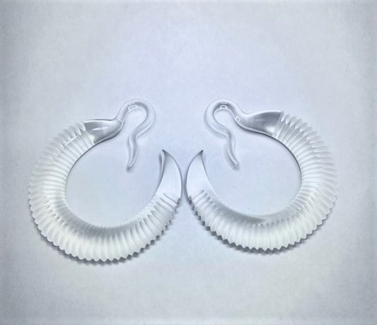 Millipede Crescent Hoops by Gorilla Glass