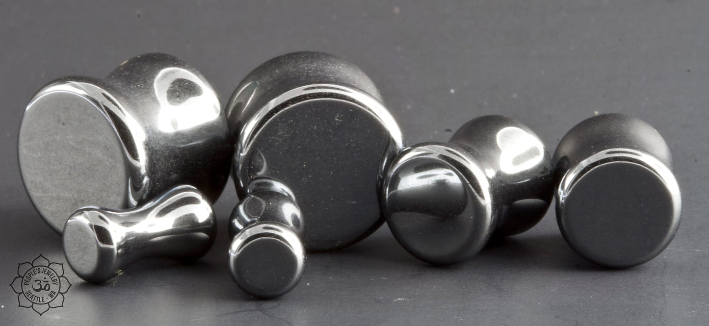 Hematite Double Flare Plugs