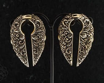 Ornate Brass Keyhole Weights by Peoples Jewelry