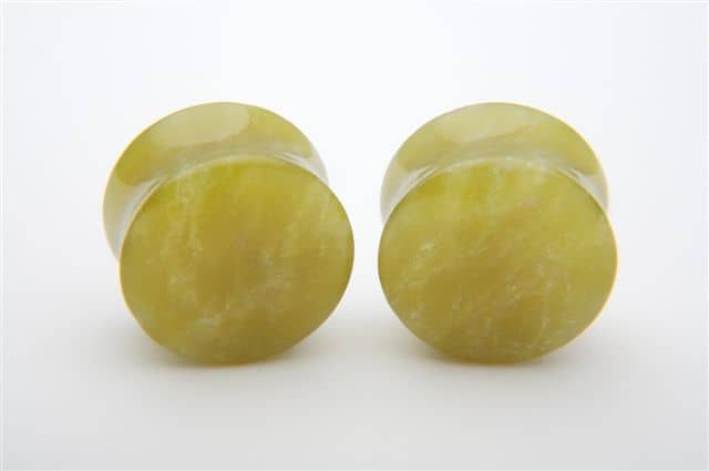 South China Jade Double Round Plugs